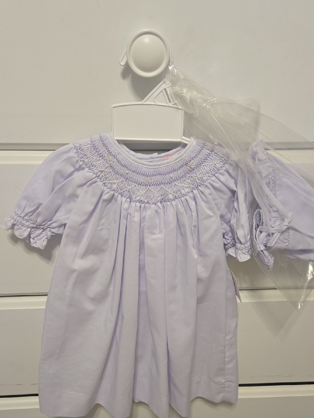 Petit Bateau Light Lavender Smocked Formal Dress